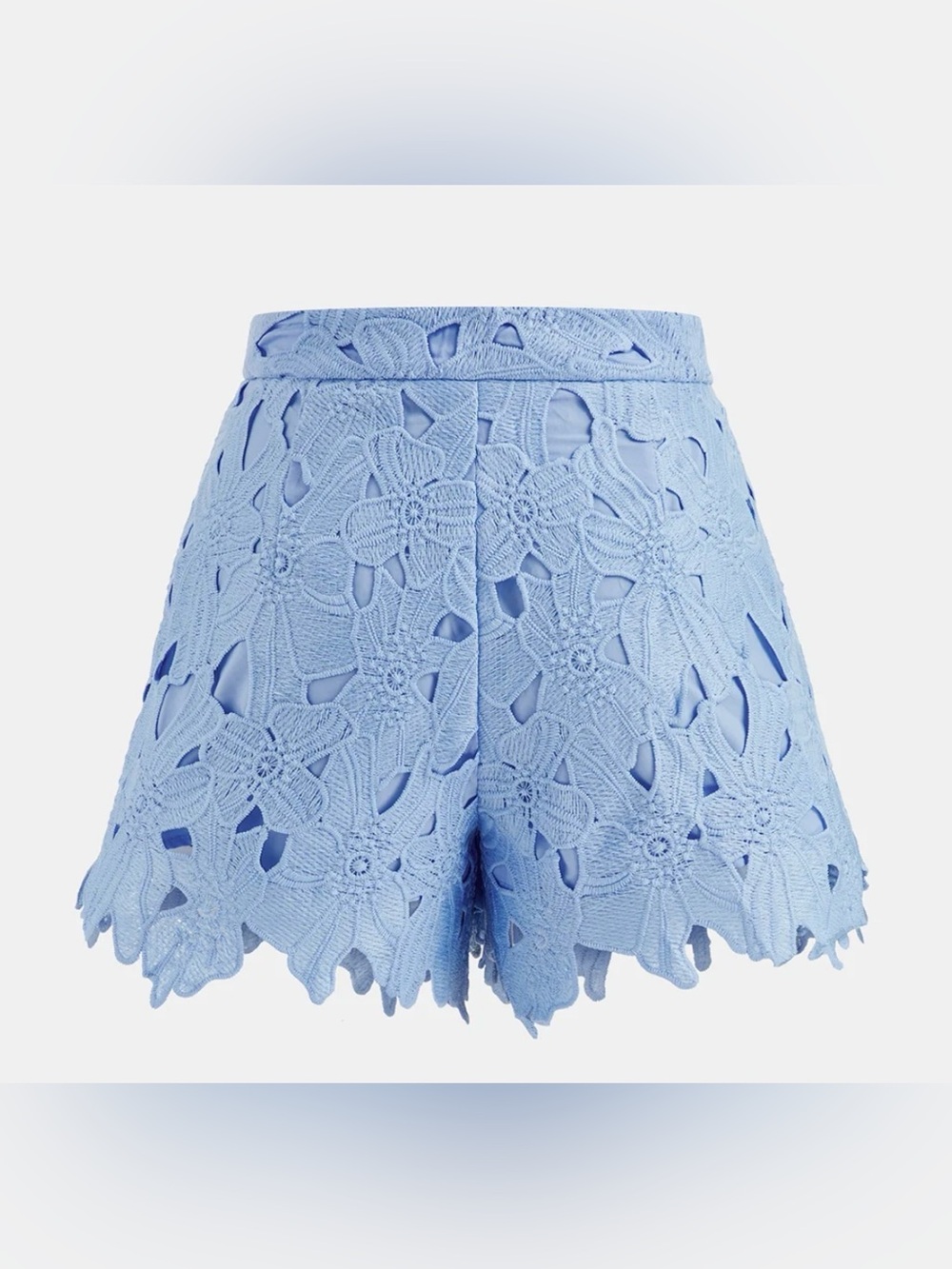 NWT Commense Light Blue Crochet Lace Women's Shorts & Top Set - Picture 6 of 16